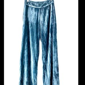 Crushed velvet trousers